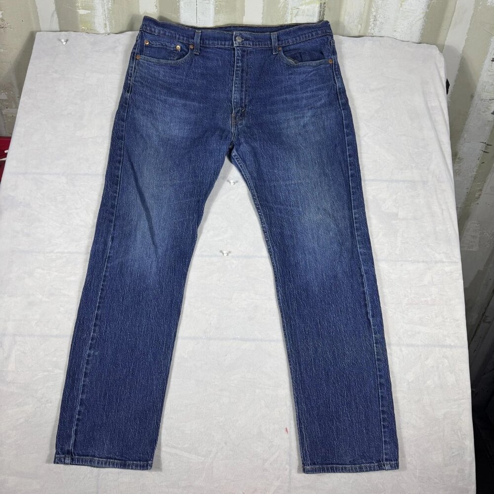 Levi's 505 Straight Leg Jeansā Mens Blue Denim 5-Pocket Outdoor Size 40x32